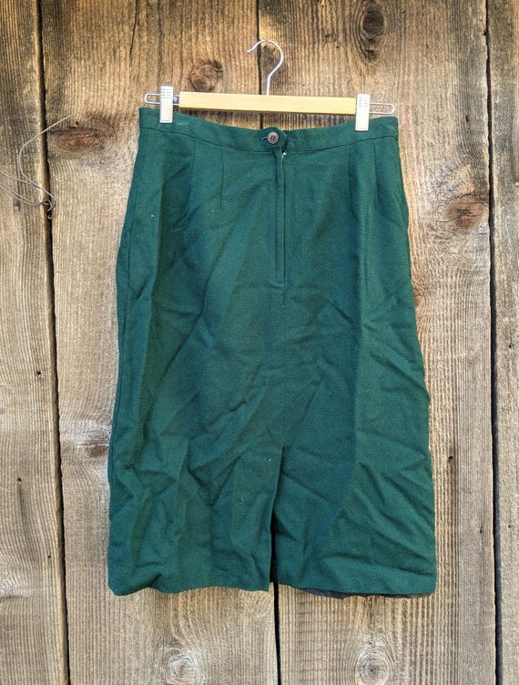 80s vintage wool Albert Nipon suit skirt jacket s… - image 9