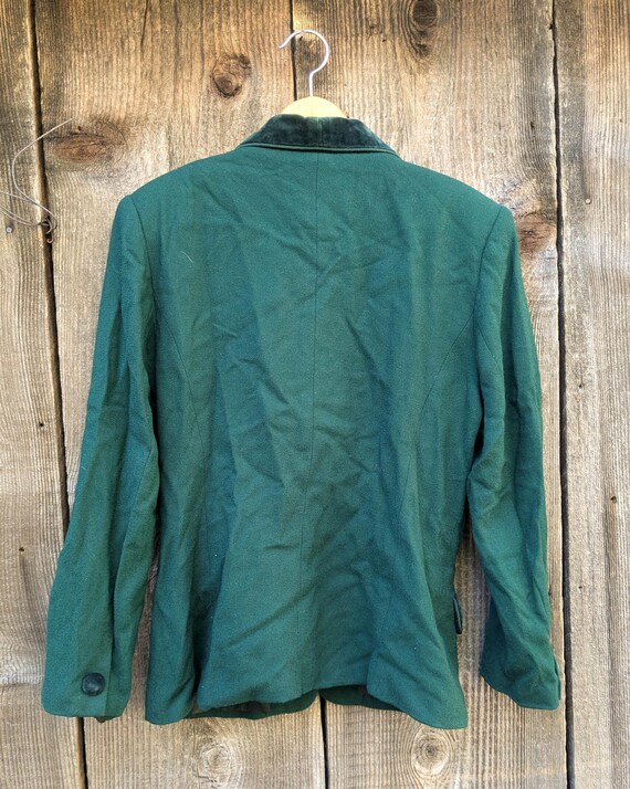 80s vintage wool Albert Nipon suit skirt jacket s… - image 7