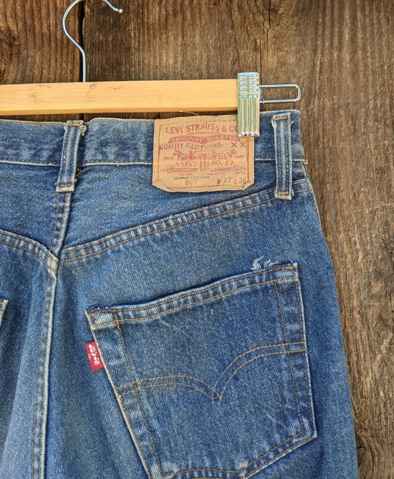 70s 80s vintage Levis 501 jeans 27 36 / USA singl… - image 9