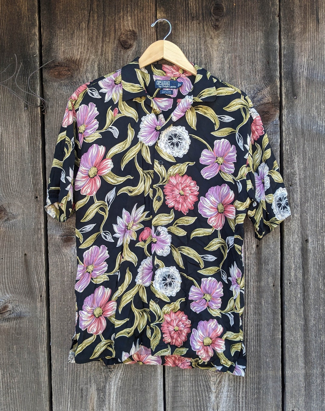 Pink top floral polo