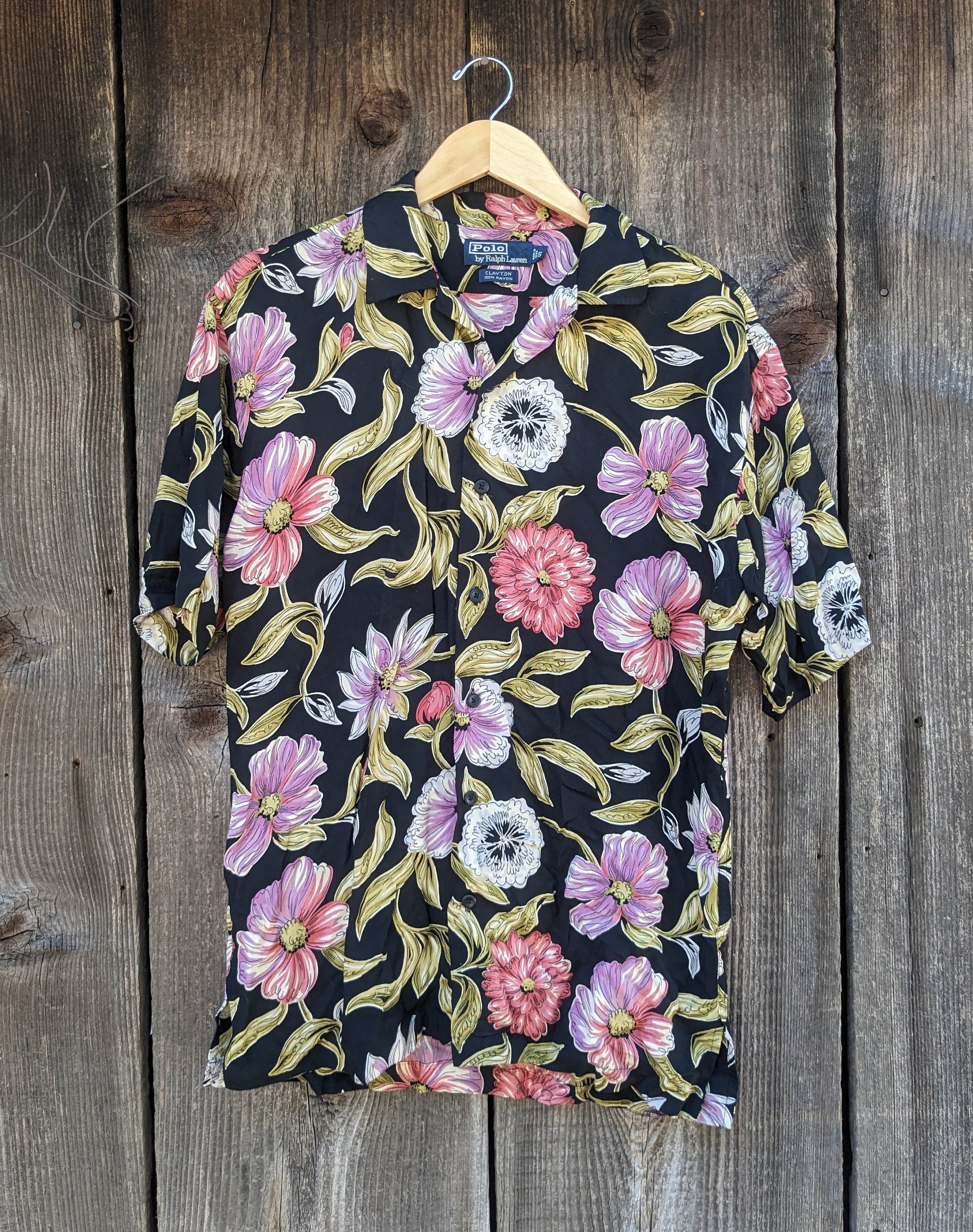 90s Vintage Polo Ralph Lauren Clayton Floral Button up Shirt / GQ