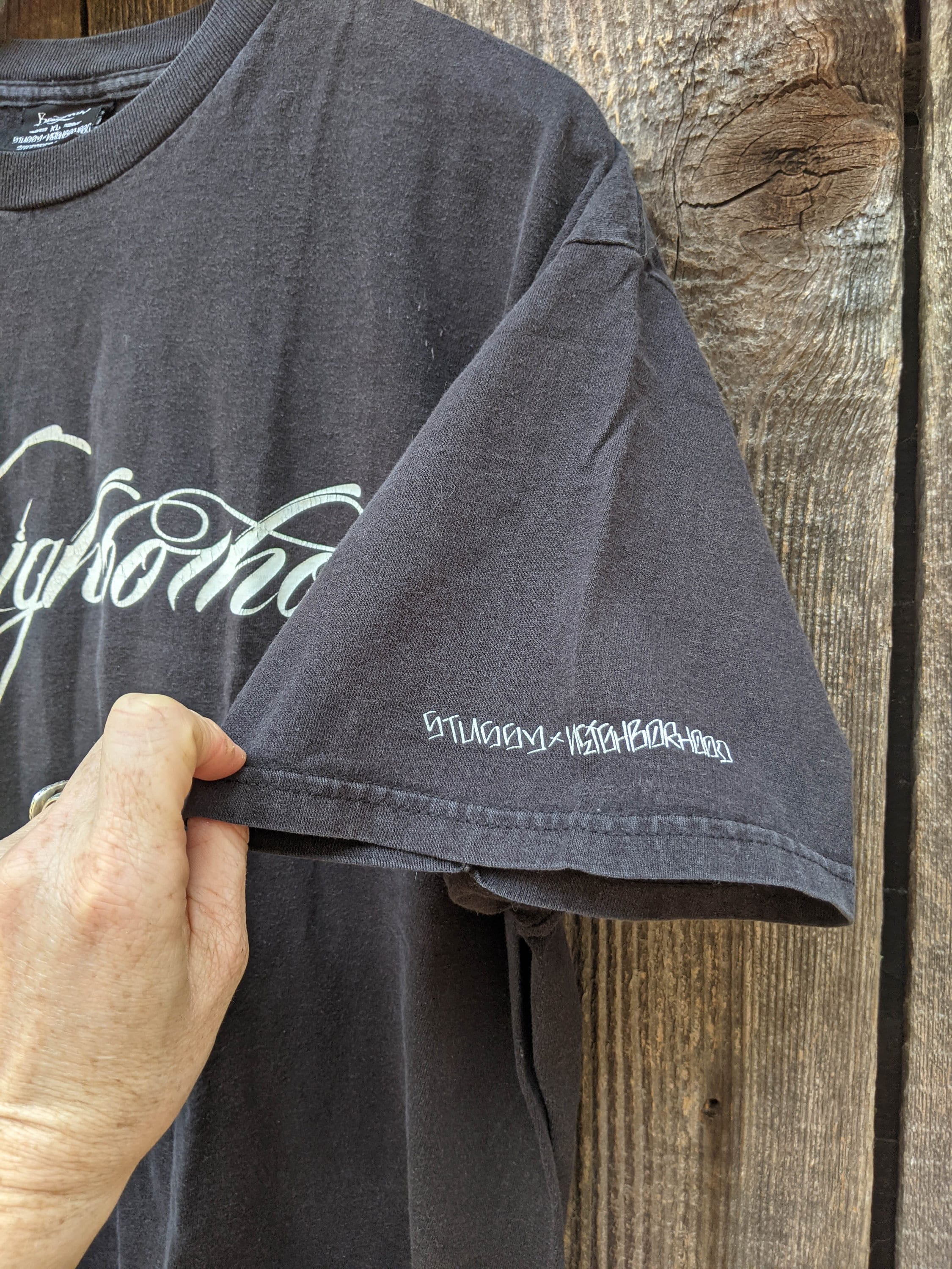 00s Vintage Stussy Neighborhood Boneyards T Shirt / Black 00s Vintage Stussy Neighborhood Boneyards T Shirt / Black