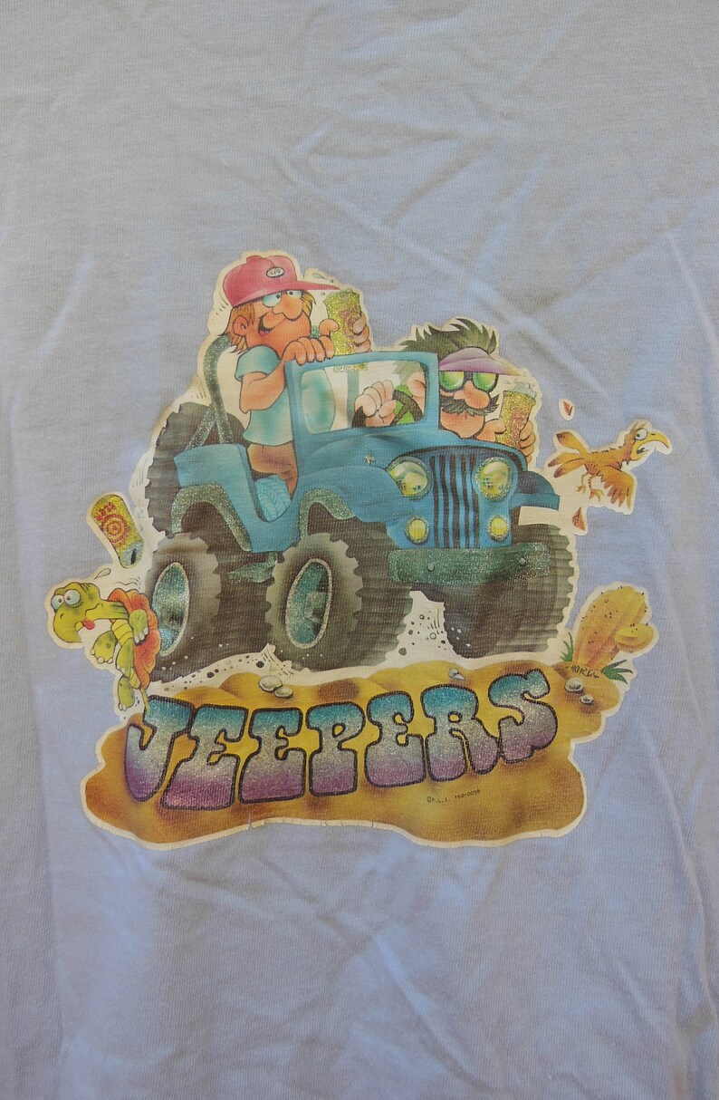 70s Vintage Jeepers T Shirt / Jeep off Road Beer Joke Novelty Etsy