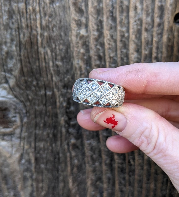 パールシルバーダイヤモンドリング K18 ダイヤモンド リング （中石0.317ct 脇石1.70ct・SI-1クラス