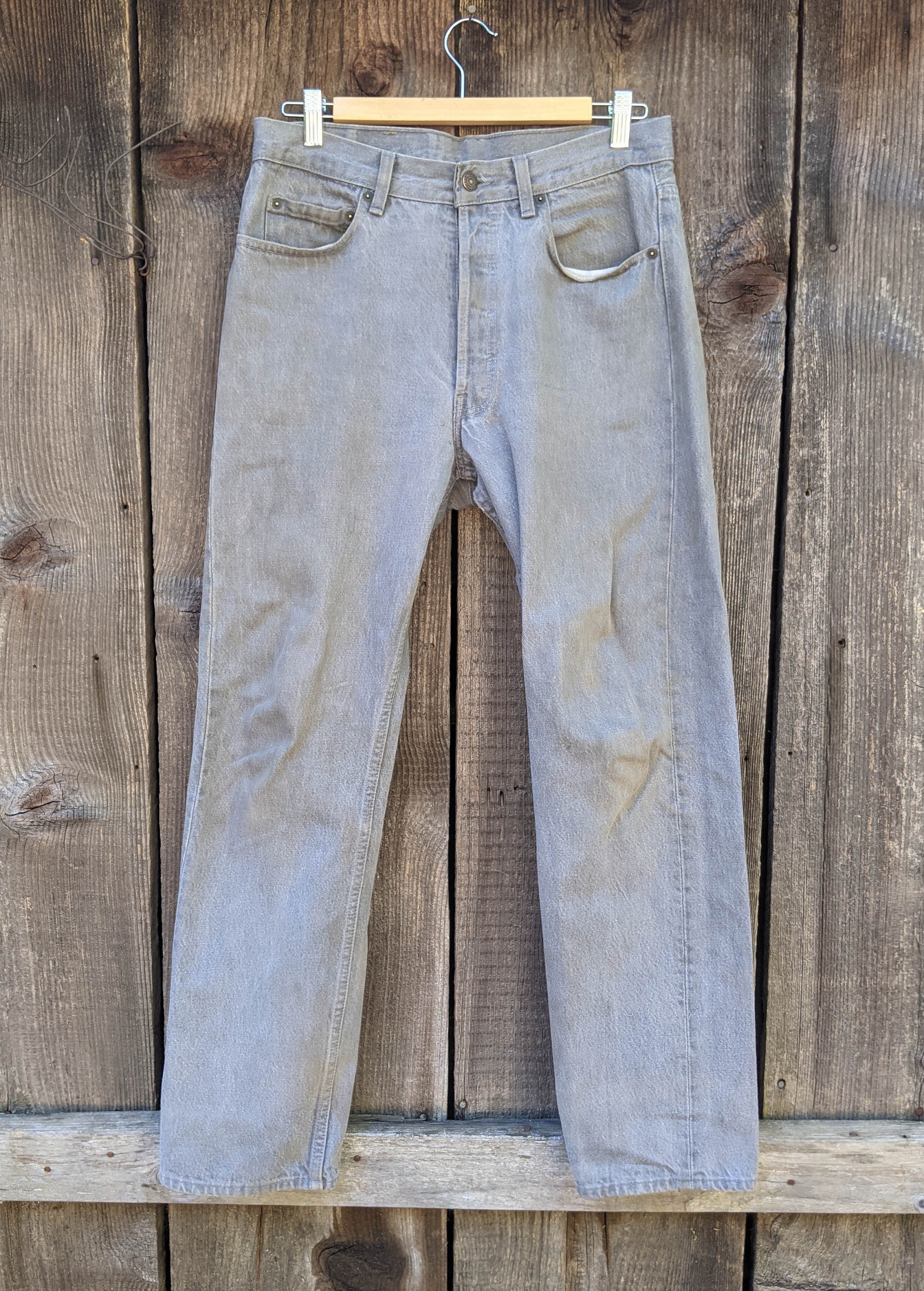 USA製 90s Vintage Levi's グレー 501デニム ジーンズ ビンテージ90's○Levi's 501グレー実寸W76cm○230929c8-m-pnt