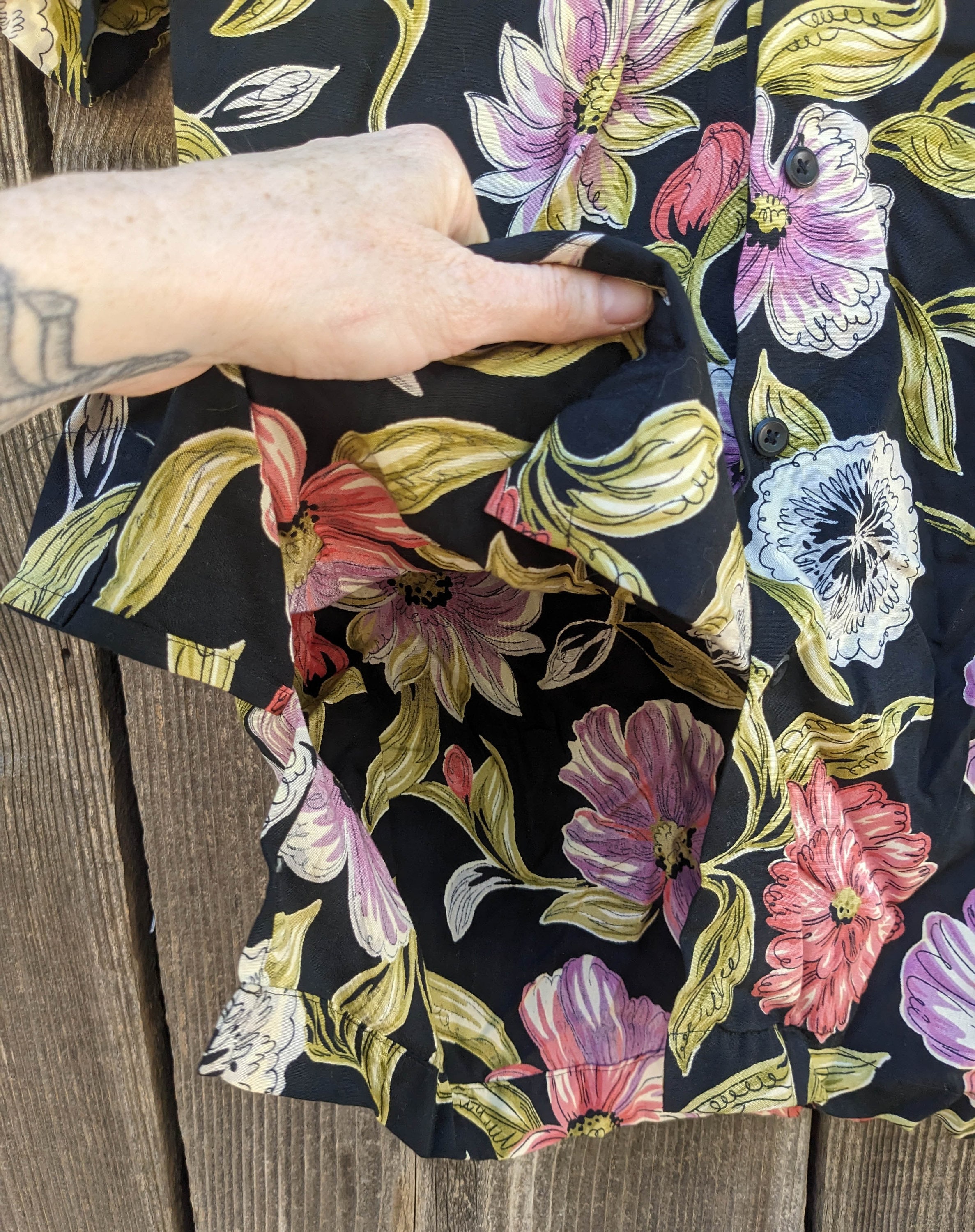 90s Vintage Polo Ralph Lauren Clayton Floral Button up Shirt / GQ 