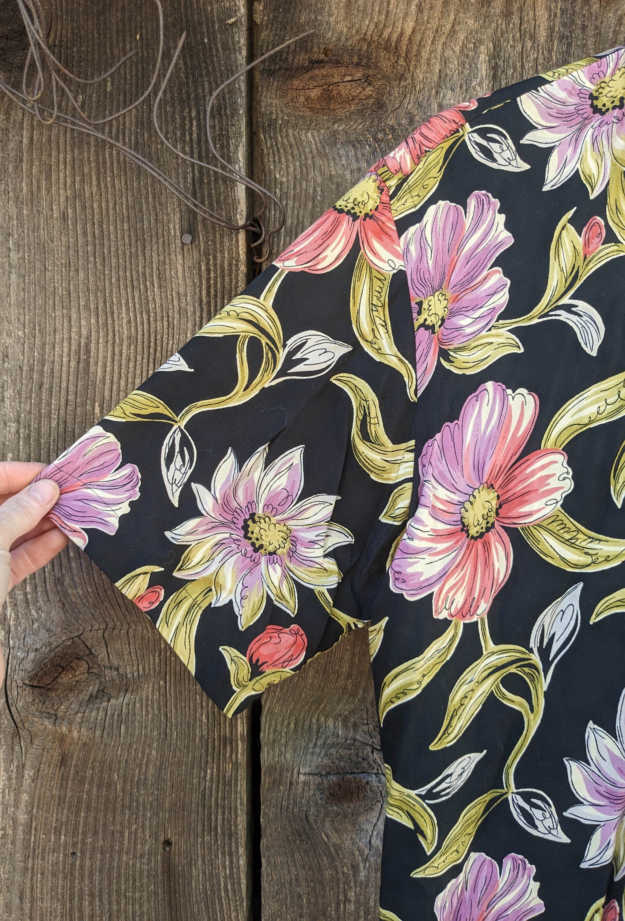 90s Vintage Polo Ralph Lauren Clayton Floral Button up Shirt / GQ 