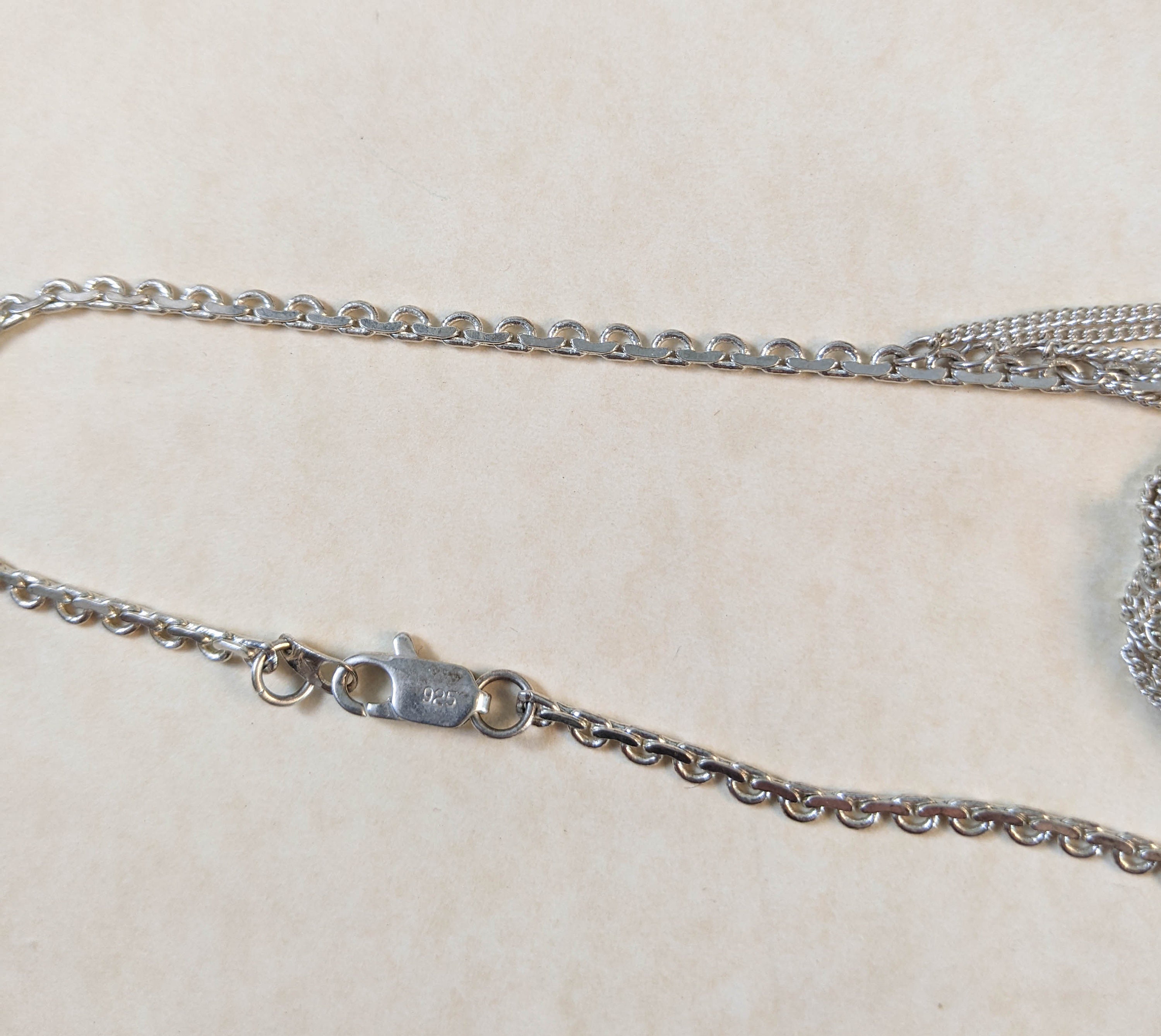 80s Vintage Silver Drape Chain Bib Necklace / Multistrand