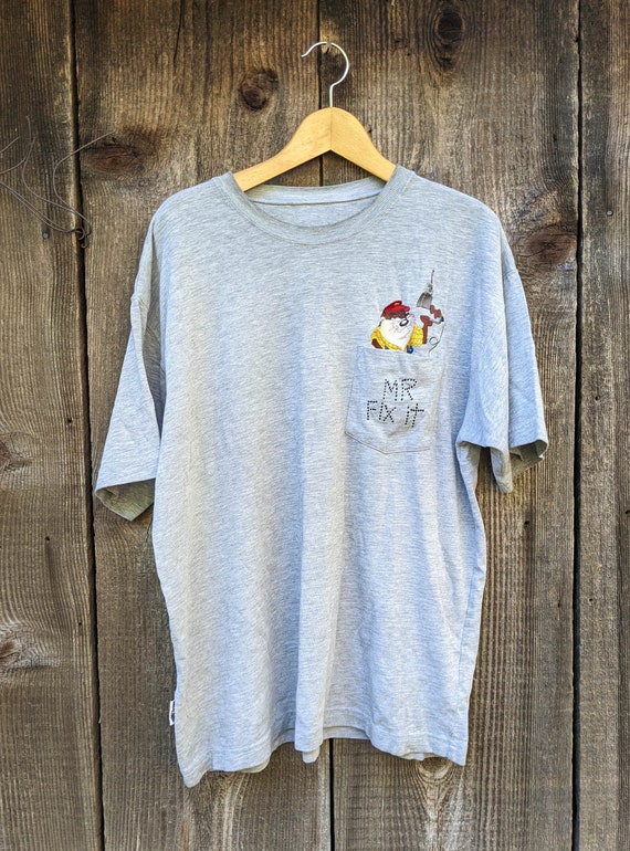 90s vintage TAZ t shirt / Mr Fix It Looney Tunes … - image 1