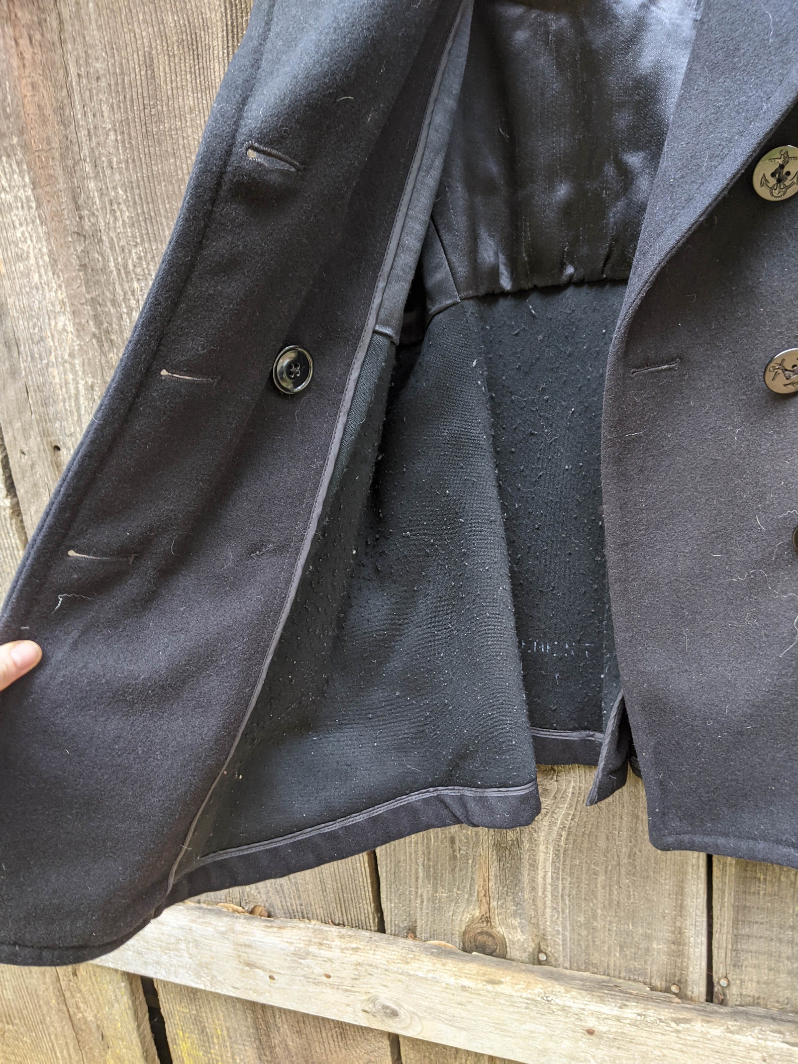 80s Vintage Wool Peacoat Military Issue / US Navy Sailor | Etsy