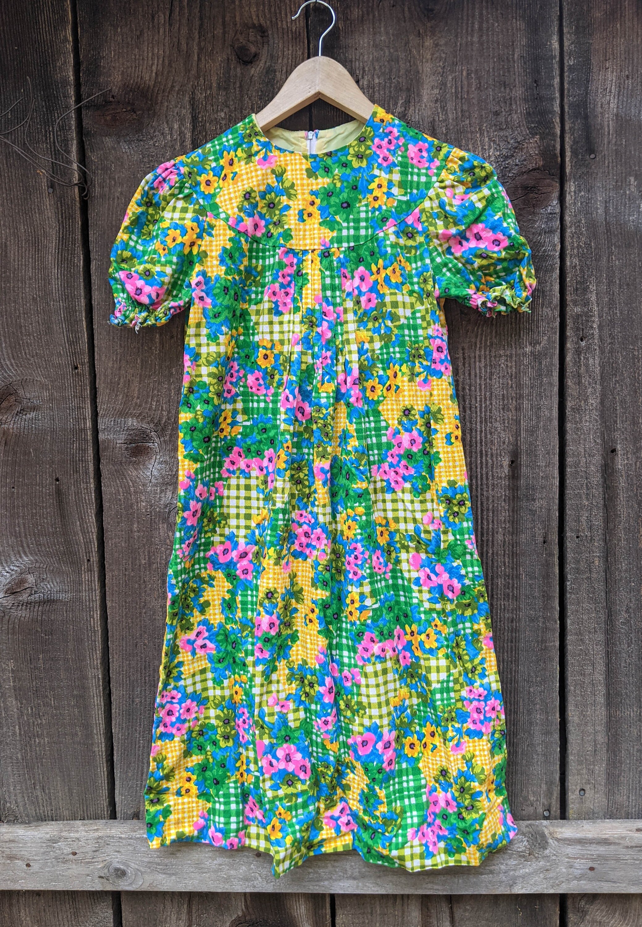 60s Vintage Mod Babydoll Dress / Psychedelic Floral Princess Etsy