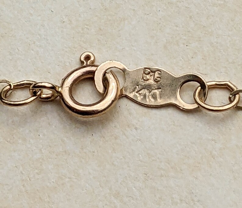 90s vintage 14k gold heart necklace / 14 karat pendant minimal delicate / hipster Lolita boho simple elegant / love friendship romantic gift image 9