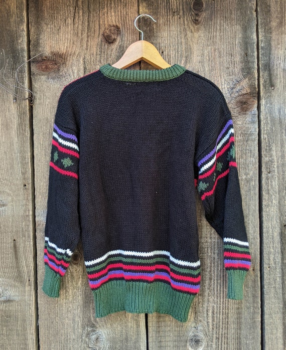 70s vintage abstract geometric sweater pullover /… - image 8