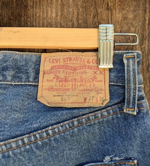 70s 80s vintage Levis 501 jeans 27 36 / USA singl… - image 6