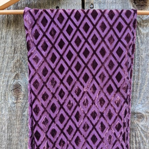 90s vintage maroon velvet scarf / wine red burgundy diamond crosshatch / boho hipster elegant rocker fancy glam Gothic vamp Hollywood / gift