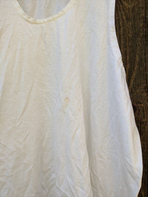 80s vintage plain white muscle tank t shirt / HiF… - image 4
