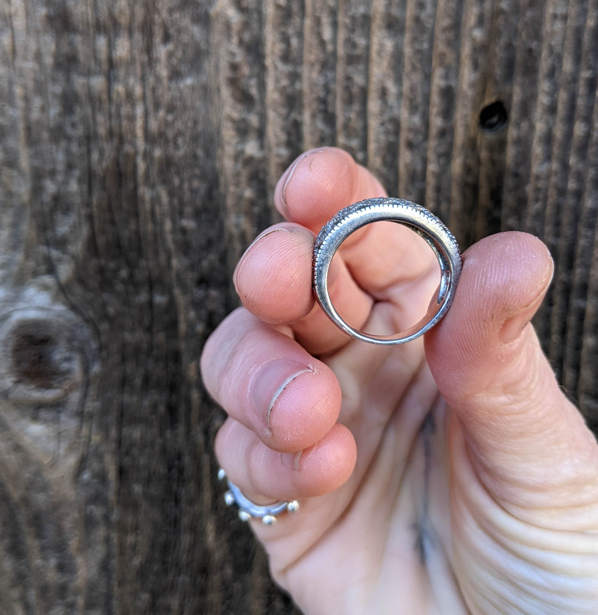 70s Vintage Silver Pave Ring / 925 Sterling Clear Stone