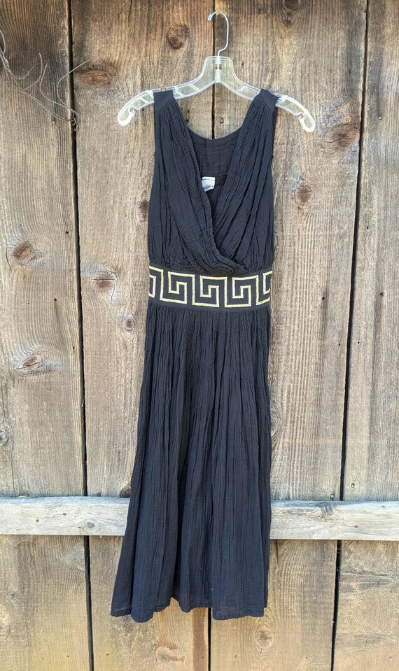 70s Vintage Black Plisse Boho Dress Sweater Set / Gold Metallic Greek  Spiral Cotton Summer Vacation / Bohemian Hippie Festival / One Size - Etsy  Denmark