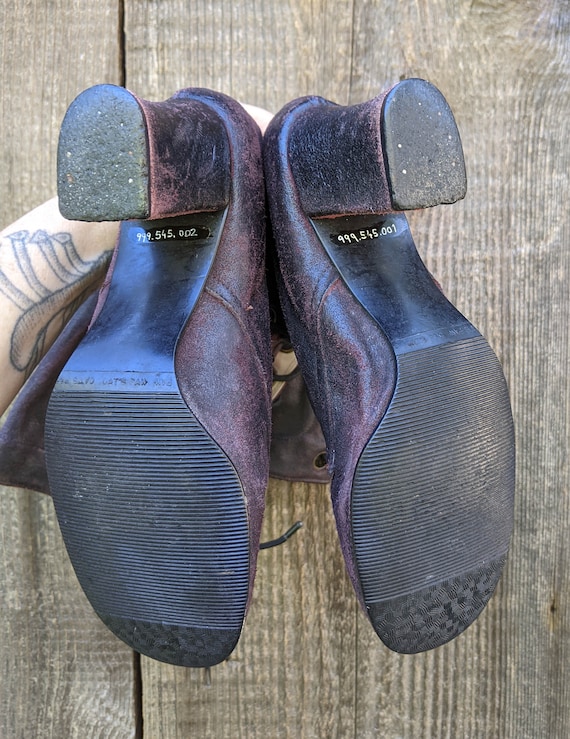 60s vintage purple leather gogo boots / eggplant … - image 10