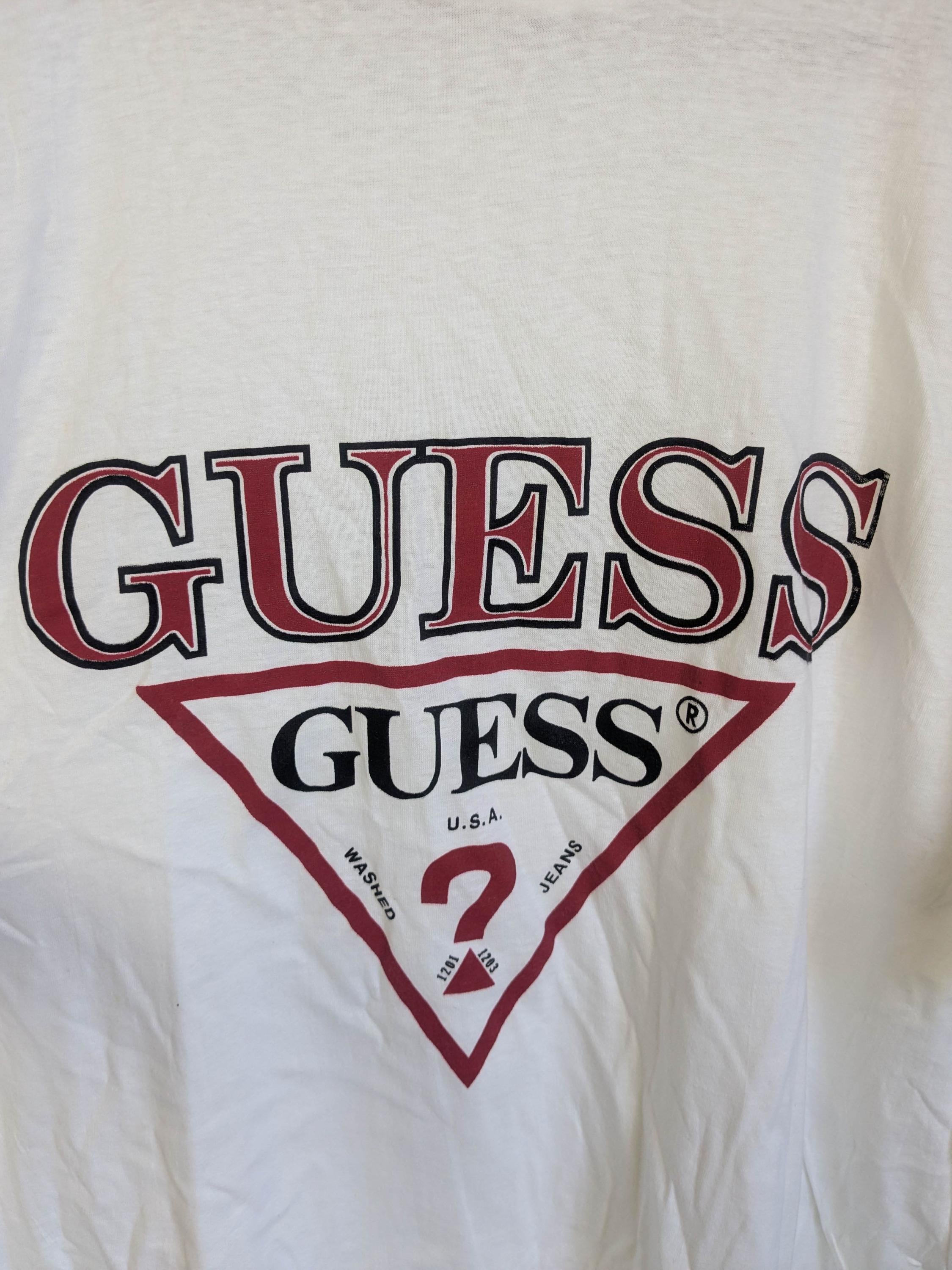 90s Vintage Guess T-shirt: Oversize Single Stitch USA Made