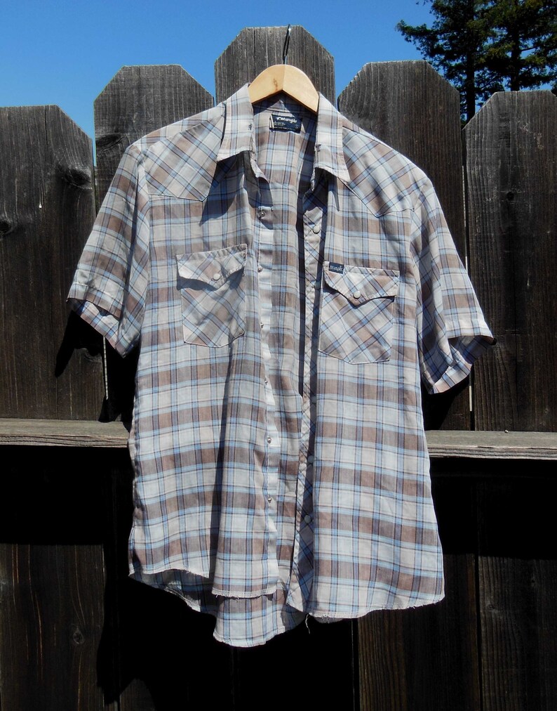 vintage wrangler button ups