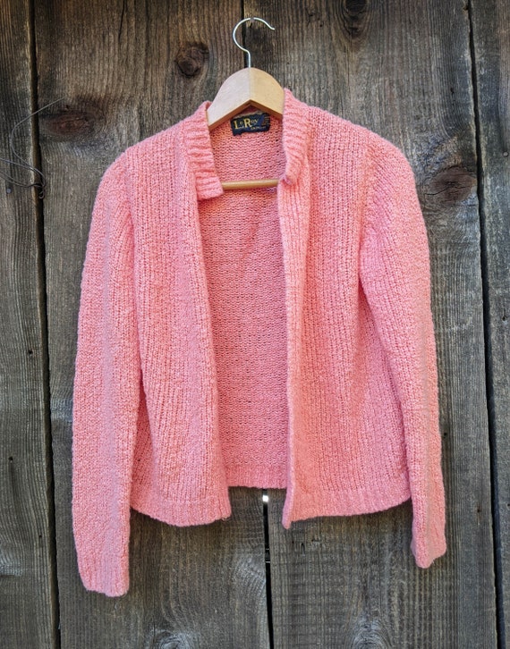 Salmon top pink cardigan