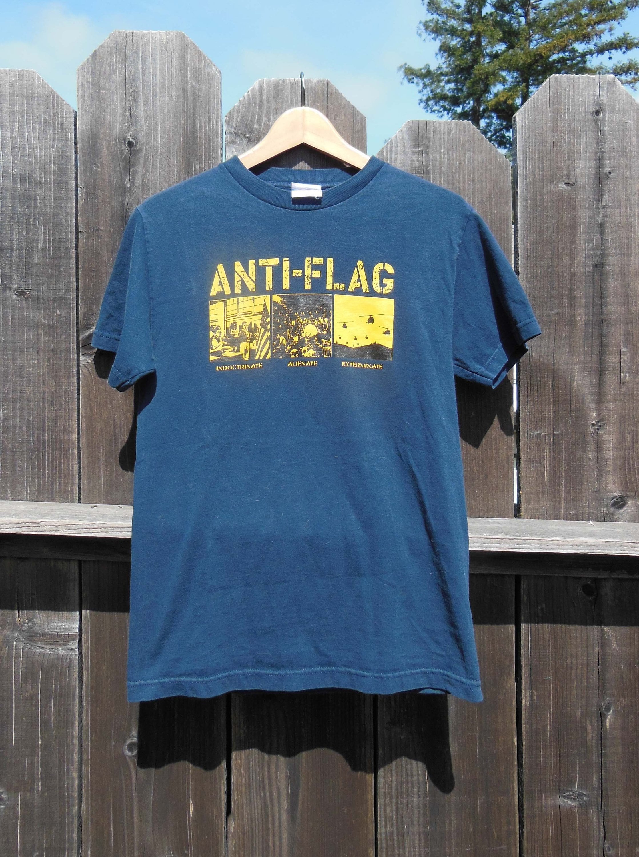 90s Vintage Anti Flag Antiflag T Shirt Punk Rock Band Tee Etsy