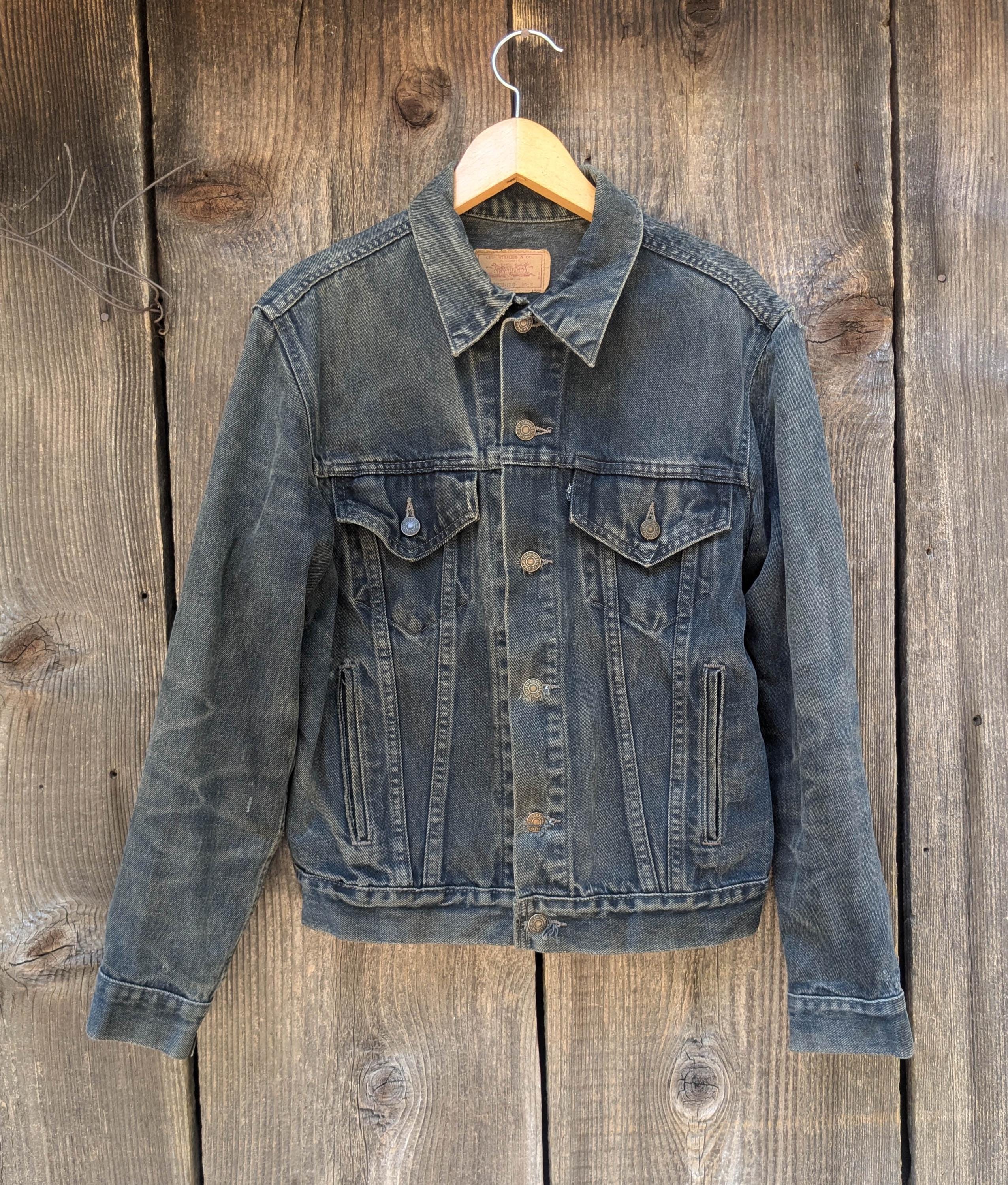 Vintage Levis Black Denim Jacket - Etsy Vintage Levis Black Denim Jacket - Etsy