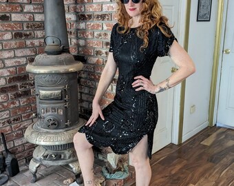 open lace back dress Jennifer Black Mini Party Dress - US 10