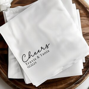Personalized Wedding Napkins, Personalized Napkins, Anniversary Napkins, Wedding Favors, Custom Napkins, Shower Napkins, Wedding Napkins