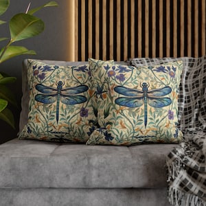 Housse de coussin libellule William Morris : coussin Art nouveau image 2