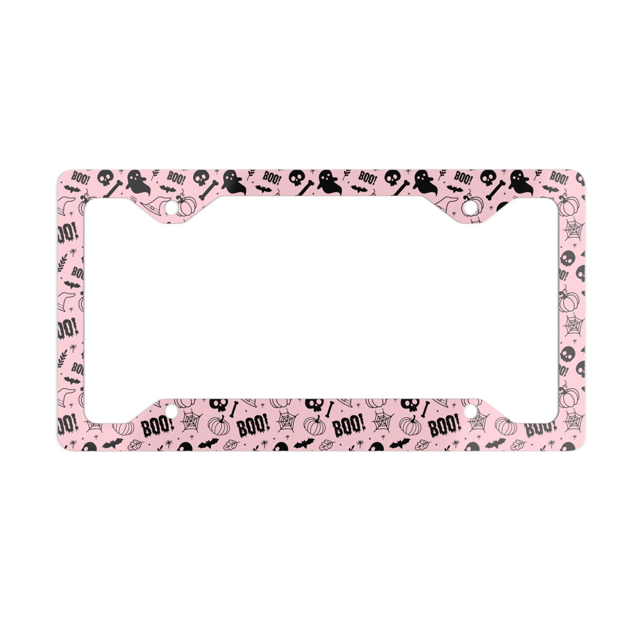 Cute Pink Halloween Boo Ghost License Plate Frame, Halloween Car Accessory, Spooktacular Ghostly License Plate Frame, Fun Car Decor Cute Pink Halloween Boo Ghost License Plate Frame, Halloween Car Accessory, Spooktacular Ghostly License Plate Frame, Fun Car Decor