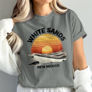 White Sands New Mexico Sunset T-Shirt, Desert Scenery Graphic Tee, Nature Lover Gift, Unique New Mexico Souvenir Shirt