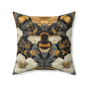 William Morris Bumblebee Pillow Cover: Art Nouveau Decorative Cushion image 5