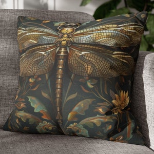 William Morris Dragonfly Art Pillow, William Morris Cushion Cover, Art Nouveau Pillow Case, Housewarming Gift Ancient Decorative Pillowcase
