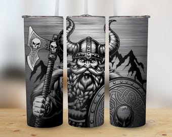 Viking Warrior Tumbler Wrap, Viking Warrior, 20oz Tumbler,  Tumbler, Tumbler Wrap