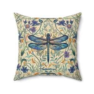 Housse de coussin libellule William Morris : coussin Art nouveau image 5
