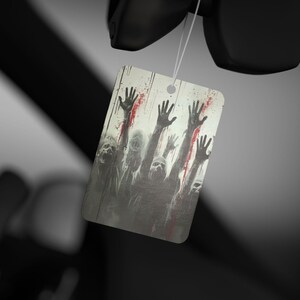 Zombie Apocalypse Car Air Freshener, Horror Themed Car Air Freshener, Unique Zombie Car Scent, Scary Car Accessories, Halloween Gift