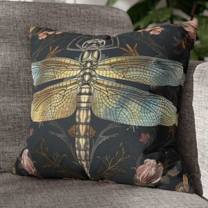 William Morris Dragonfly Art Pillow, William Morris Cushion Cover, Art Nouveau Pillow Case, Housewarming Gift Ancient Decorative Pillowcase