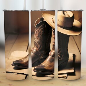 Cowgirl Tumbler Wrap, 20 Unzen Skinny Tumbler Sublimation Design PNG, rustikale Country Girl Western Tumbler Wrap, Yeehaw Cowgirl Boots Download