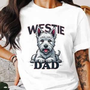 Westie Hund Papa Digitaldruck, Hunde-Liebhaber Geschenk, süße West Highland Terrier Kunst, Vatertagsgeschenk, druckbare Wandkunst, sofort Download
