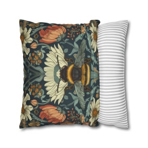 William Morris Bumblebee Pillow Cover: Art Nouveau Decorative Cushion image 5
