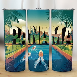 Panama Tumbler Wrap, Seamless Panama Tumbler Design Digital Download