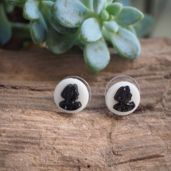 Tiny Cameo Earrings