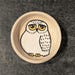 Ceramic Snowy Owl Bowl - Small Handmade Speckled Trinket Dish for Jewelry, Keys, or Sauces- Bird Kitchenware, Owl-Themed Decor