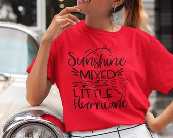 Sunshine mixed with a little hurricane sarcastic t-shirt for anyone
