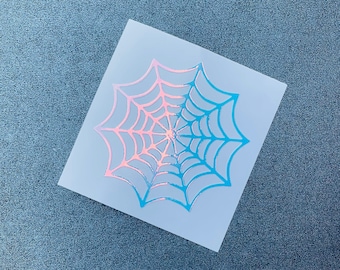 Spiderweb Vinyl Decal - Permanent Car, Laptop, and Water Bottle Sticker - Spiderweb Sticker