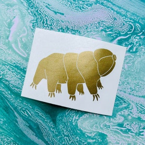 Tardigrade Vinyl Decal - Water Bear Sticker for Laptop, Car, Water Bottle - Tardigrade Sticker