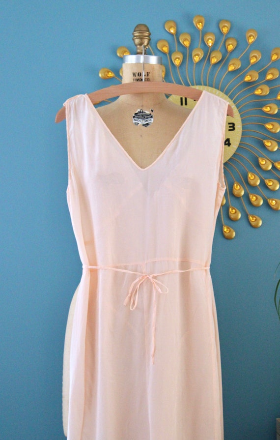 Vintage 1930s Beach Pajamas // 30s pale peach ray… - image 7