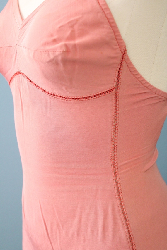 Vintage 1940s "Par-Form" Rouge Pink Swimsuit // 4… - image 5